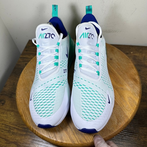 Nike Air Max 270 White Spirit Teal Nightshade Mens Sneakers CI2451-100 Size 11.5 - Picture 3 of 8